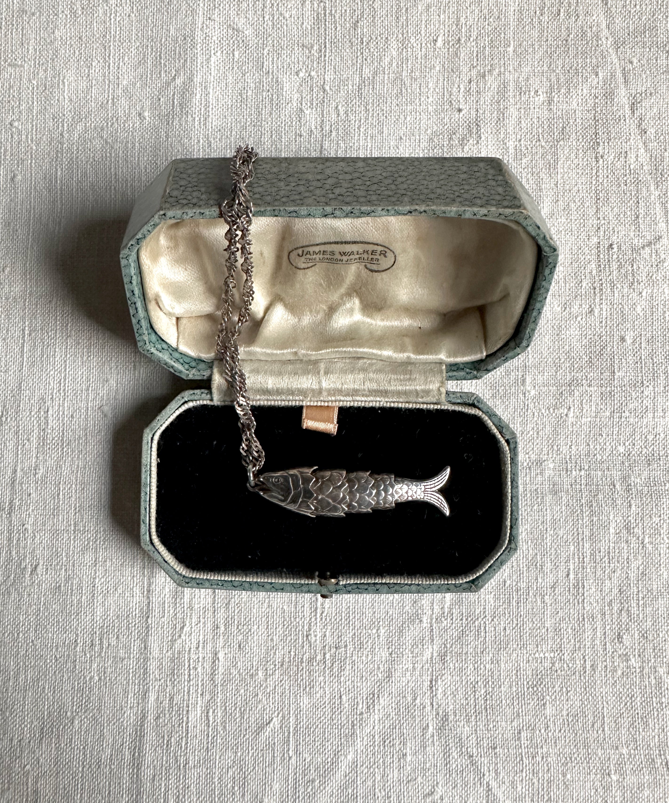 Italian Sterling Silver Articulated Fish Pendant