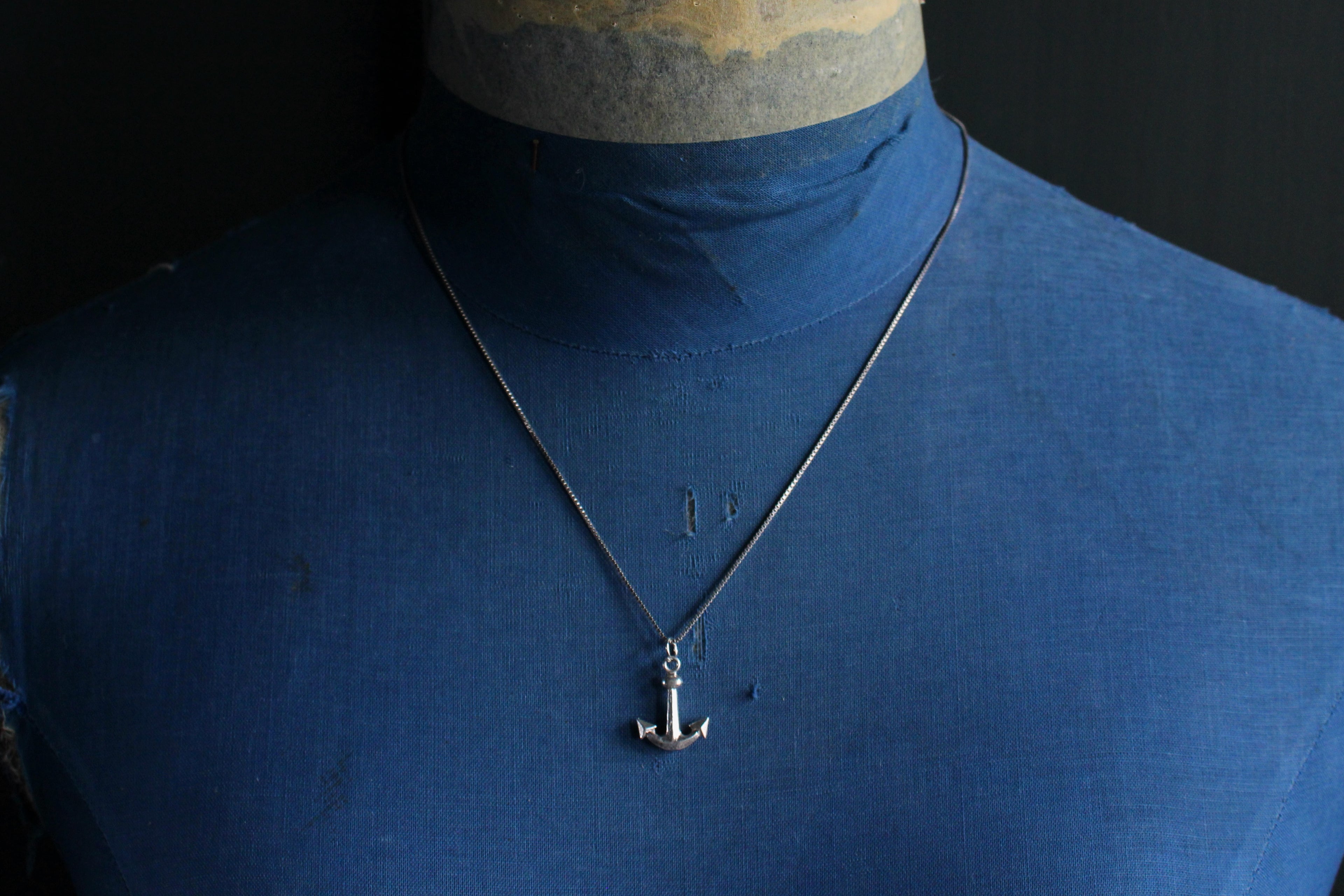 Vintage Sterling Silver Anchor Pendant