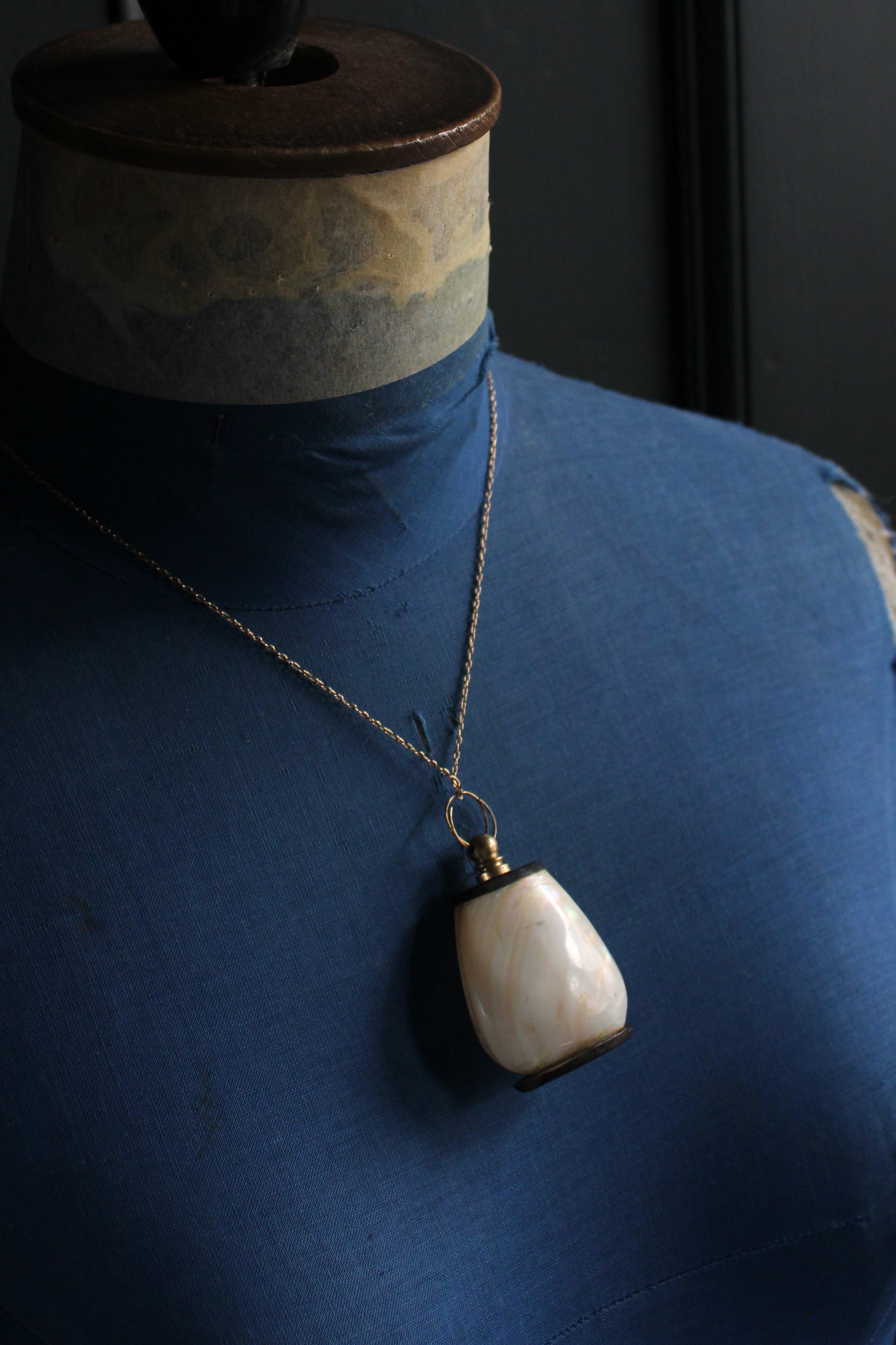 Antique Rare Mother of Pearl Scent  Pendant
