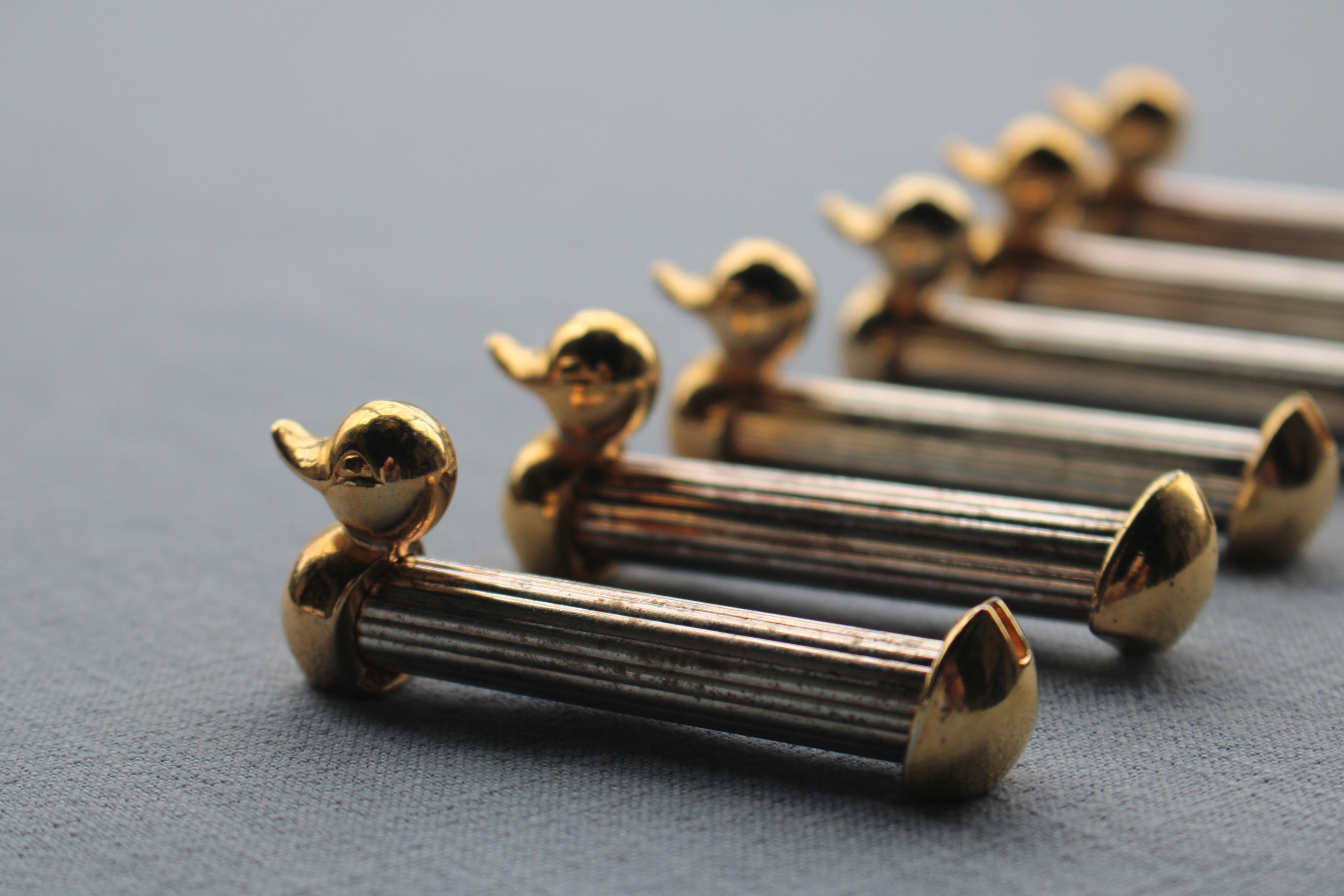 Vintage Set of Six French Duck Knife Rests