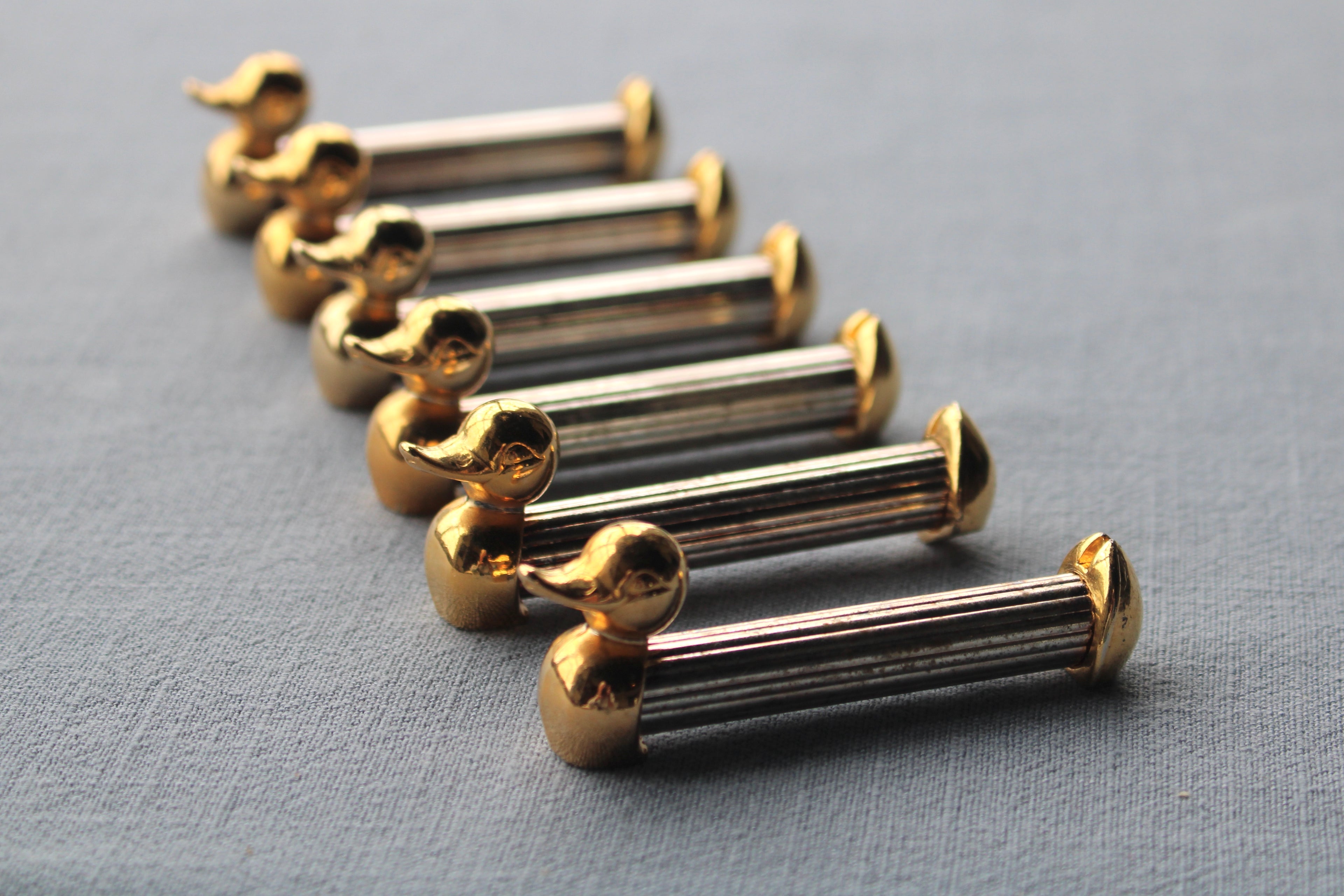 Vintage Set of Six French Duck Knife Rests