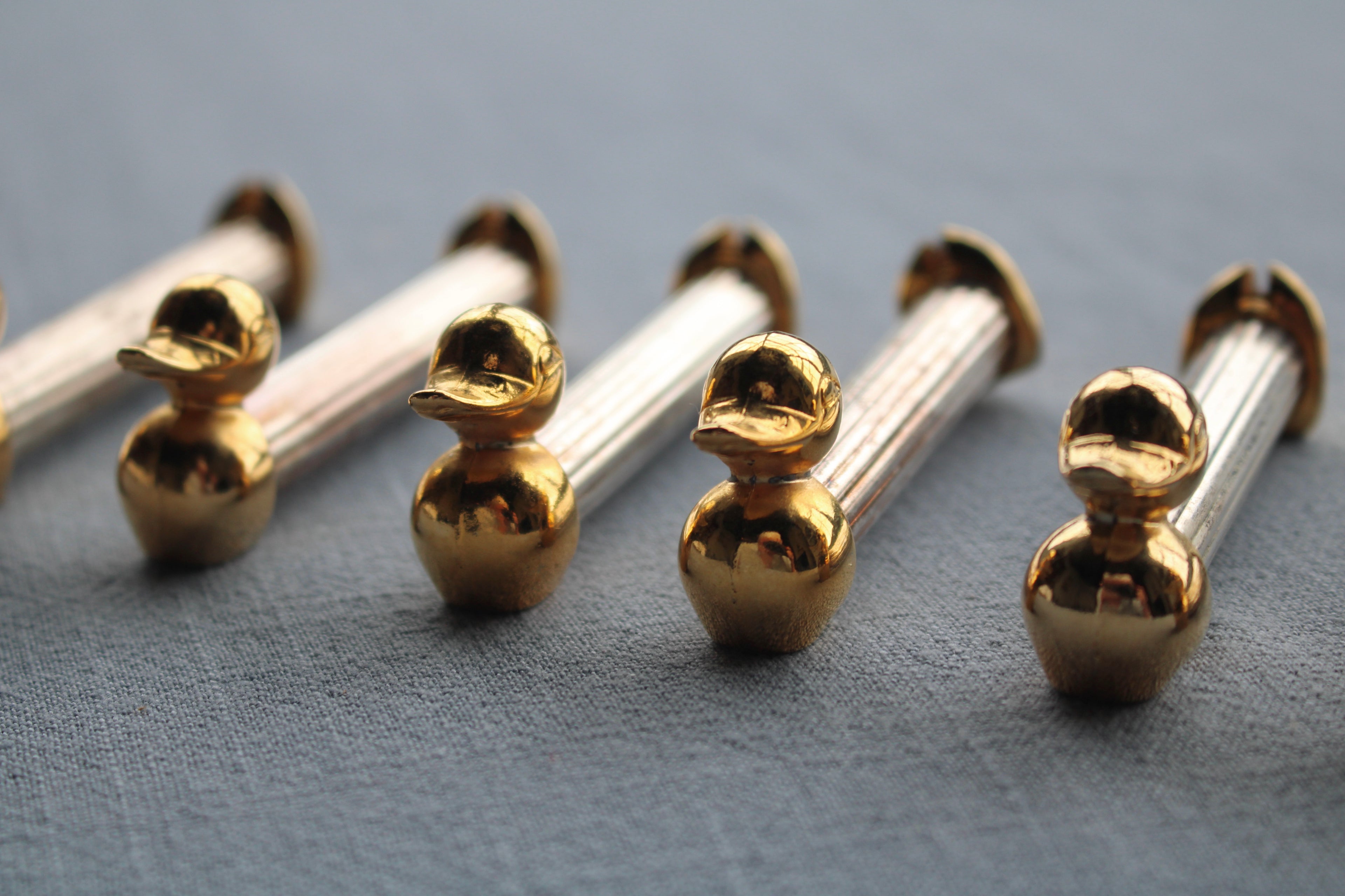 Vintage Set of Six French Duck Knife Rests