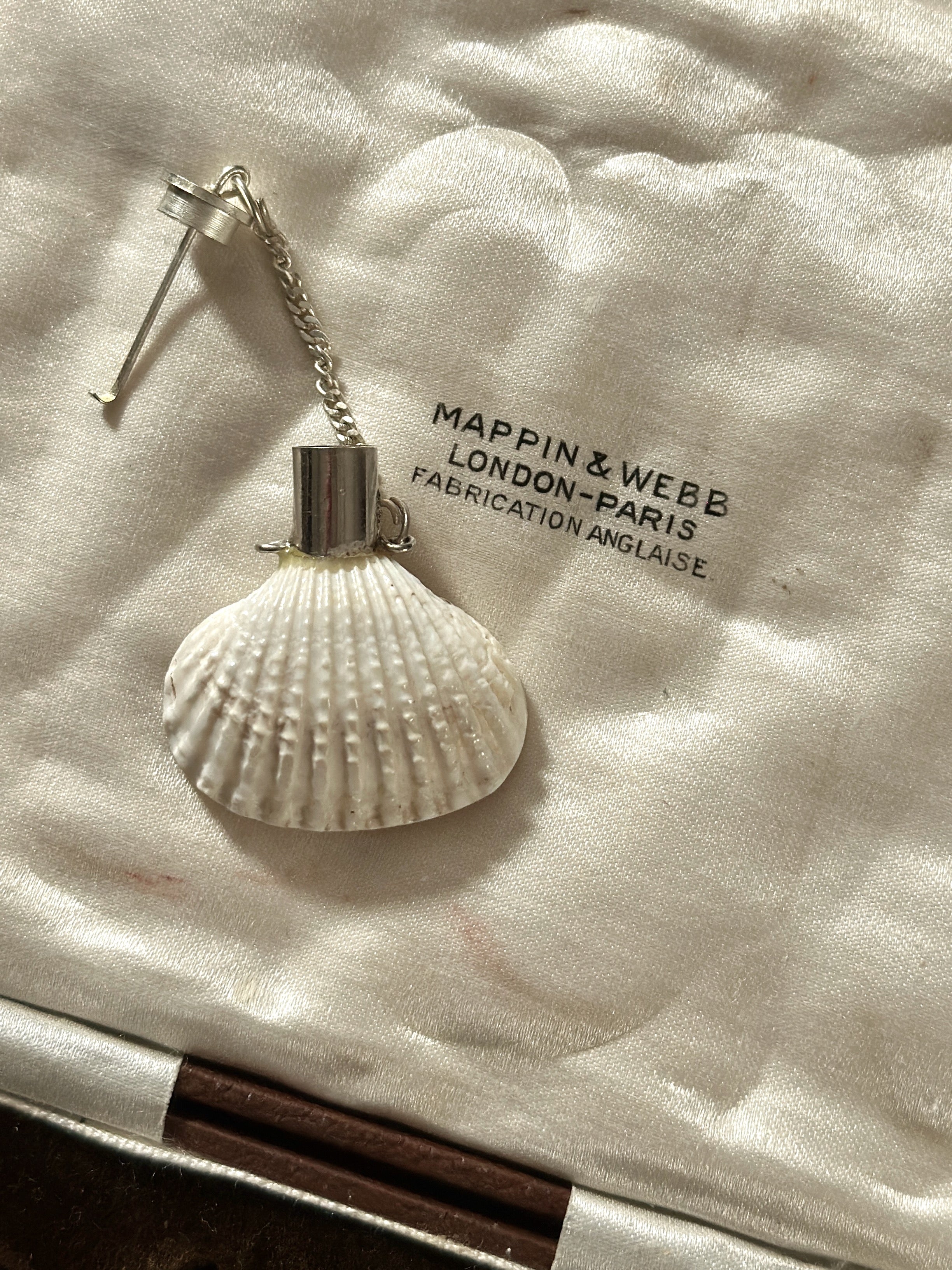 Antique Shell Scent Bottle Pendant