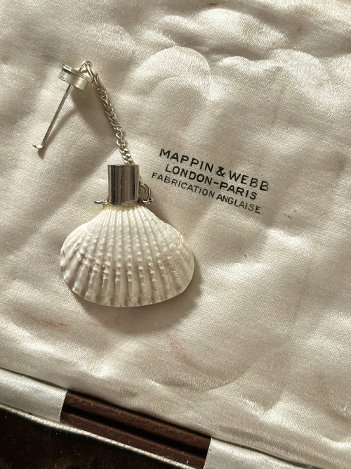 Antique Shell Scent Bottle Pendant