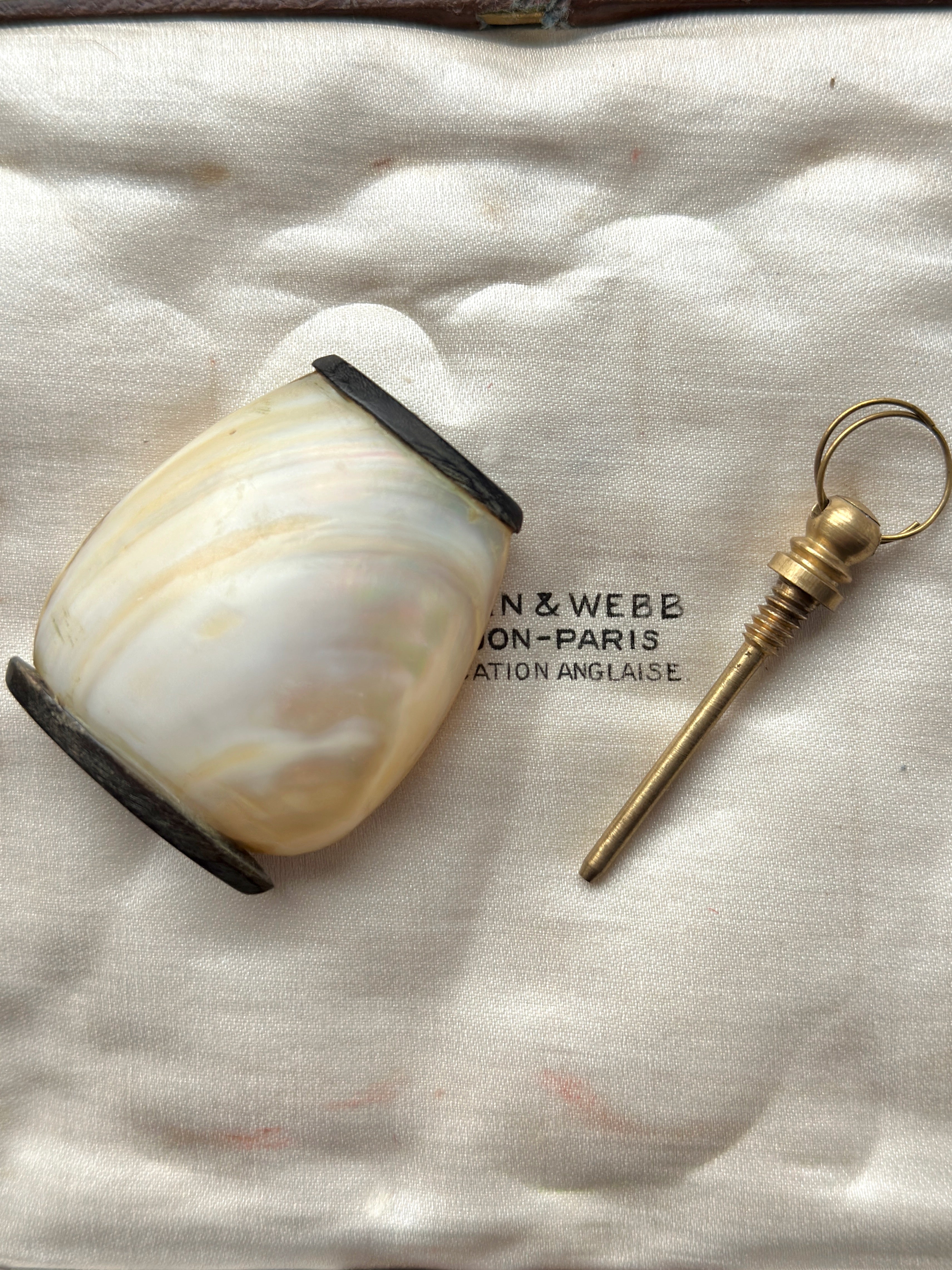 Antique Rare Mother of Pearl Scent  Pendant