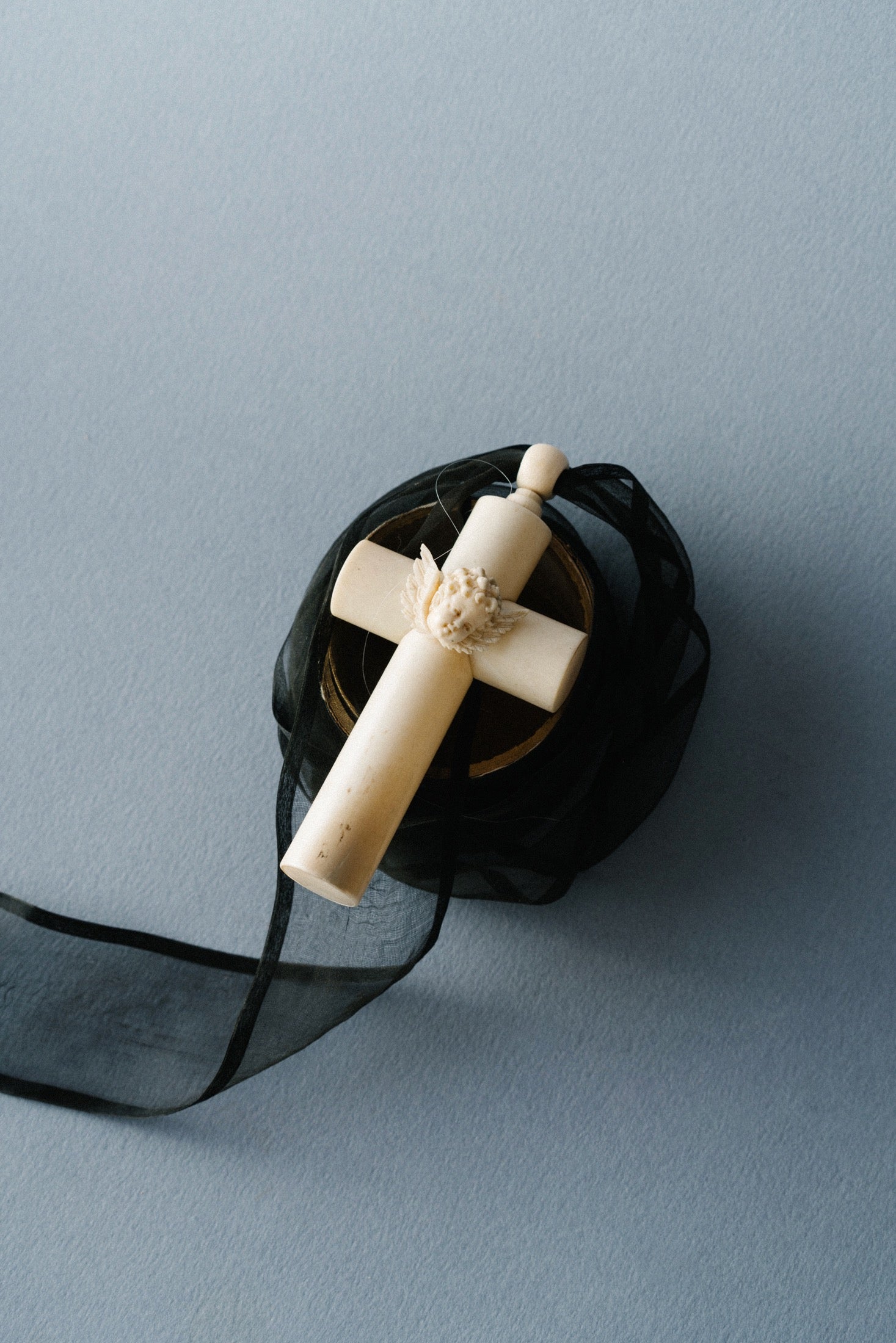 Exceptional 19th Century French Hand-carved Cradle Cross (Croix de Berceau)