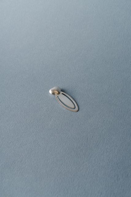 Vintage Sterling Silver Heart Bookmark