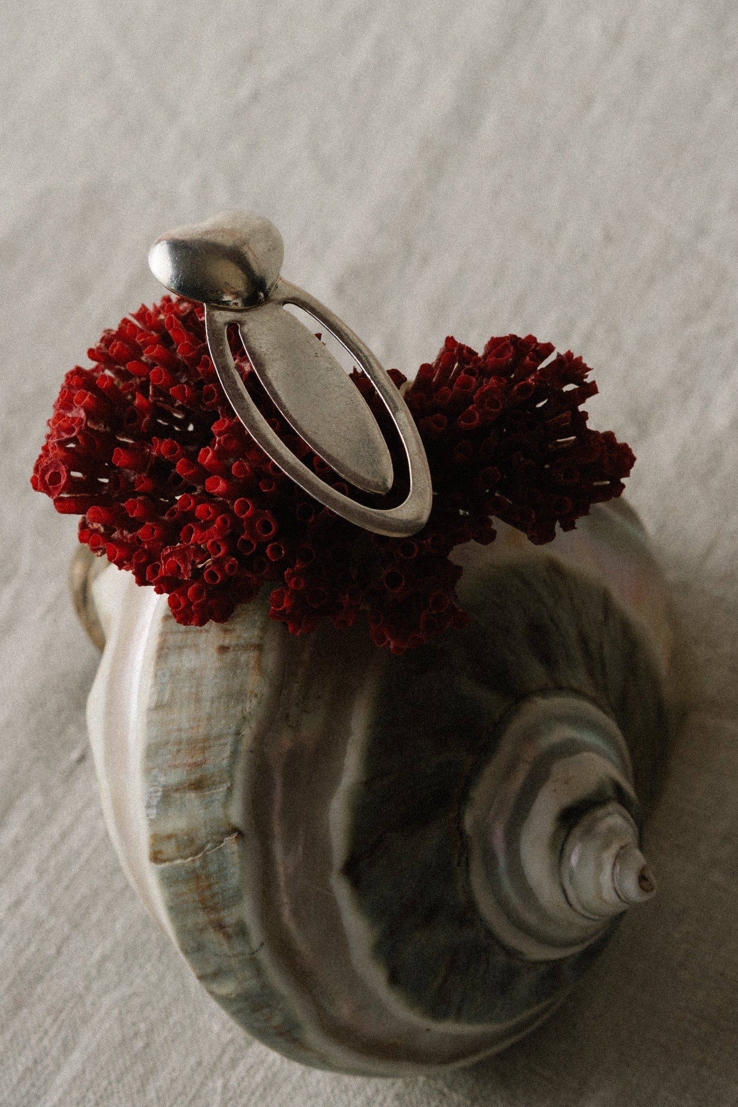 Vintage Sterling Silver Heart Bookmark