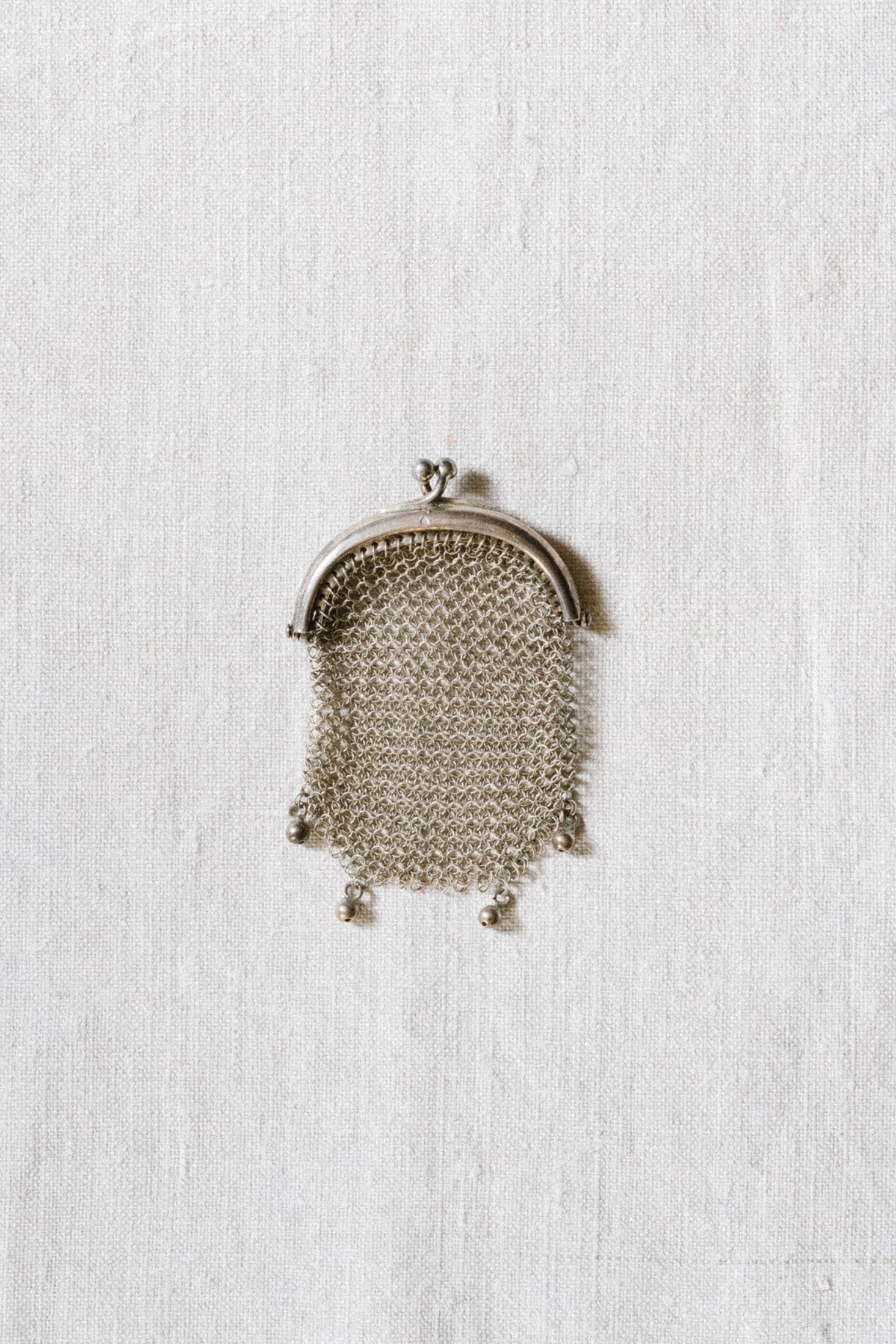 Antique Silver Mesh  Purse